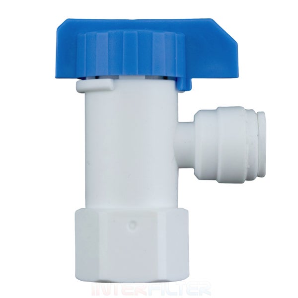 Kunststoff Eckventil mit Knebelgriff fuer Wasserfilter