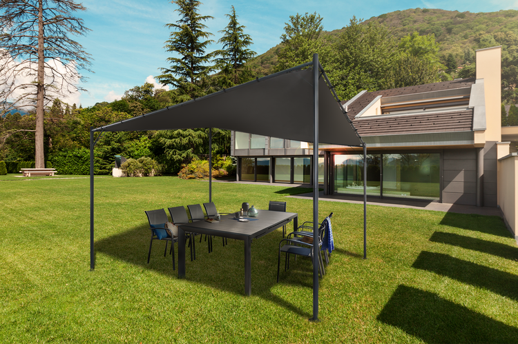 Pavillon Sonnensegel CALA 350S350 Anthrazitgrau