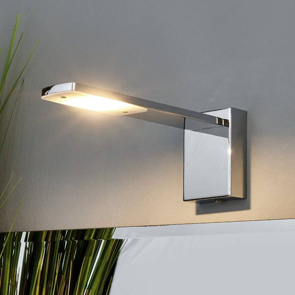 Lindby LED Wandleuchte, Wandlampe Bad Tizian (spritzwassergeschützt (Modern) in Chrom aus Metall (1 flammig ) - Wandleuchten Spiegelleuchte Badezimmer Wandbeleuchtung Badezimmerleuchte