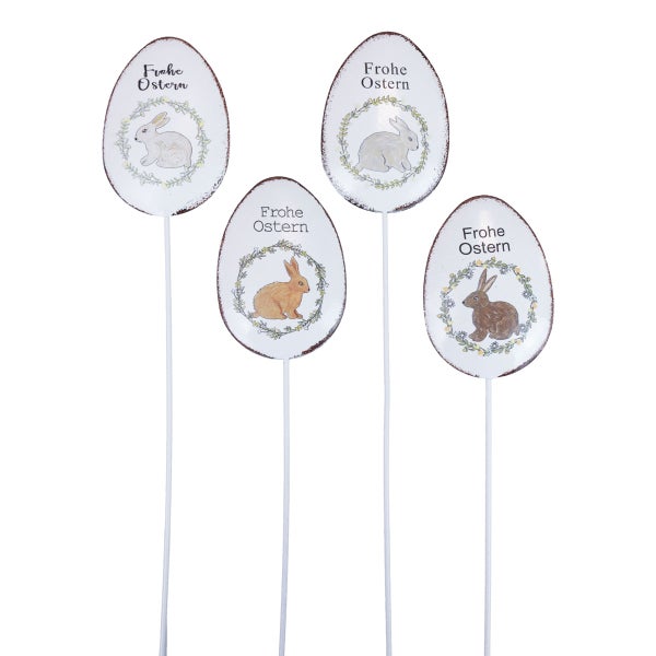 Dekorative Osterstecker mit Hasenmotiven für den Garten