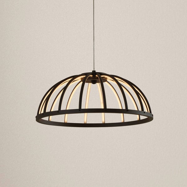 Lucande LED Attea dimmbar (Modern) in Schwarz aus Aluminium (1 flammig, ) Wohnzimmerleuchte
