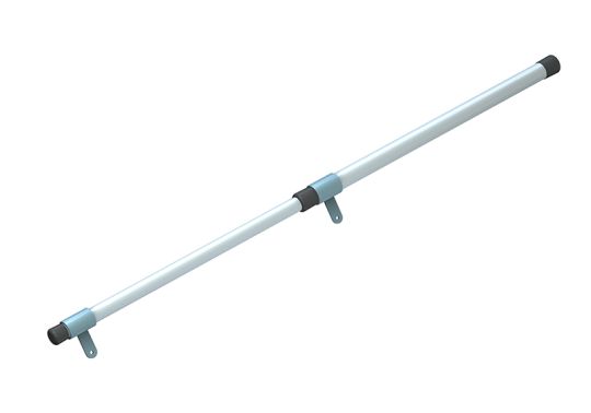 Metallstange mit Halterungen zur Befestigung