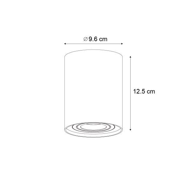 Moderner Einbaustrahler Gunmetal GU10 50mm schwenkbar - Rondoo Up