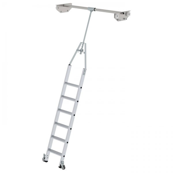 Einschubtreppe aus Metall mit Deckenbefestigung