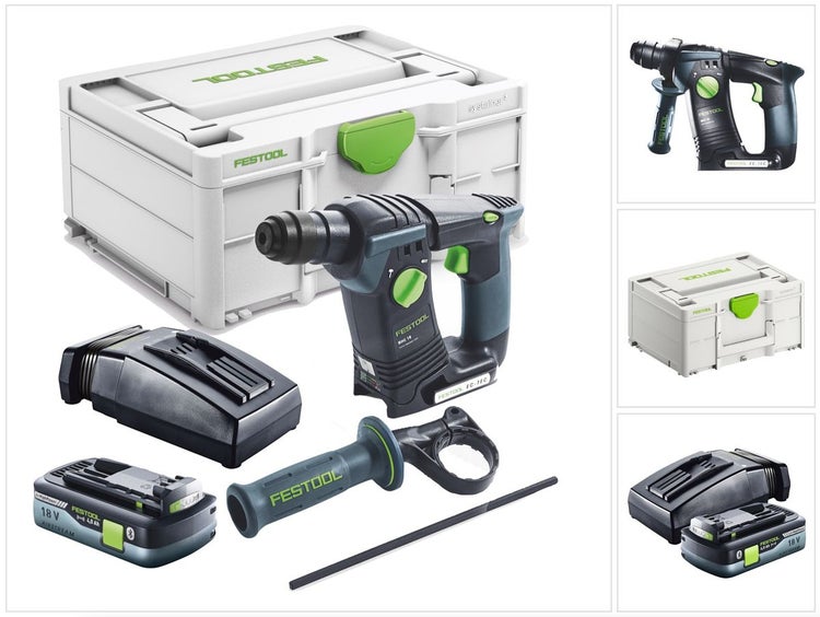 Festool BHC 18-Basic Akku Bohrhammer 18 V 1,8 J SDS Plus Brushless + 1x Akku 4,0 Ah + Ladegerät + Systainer