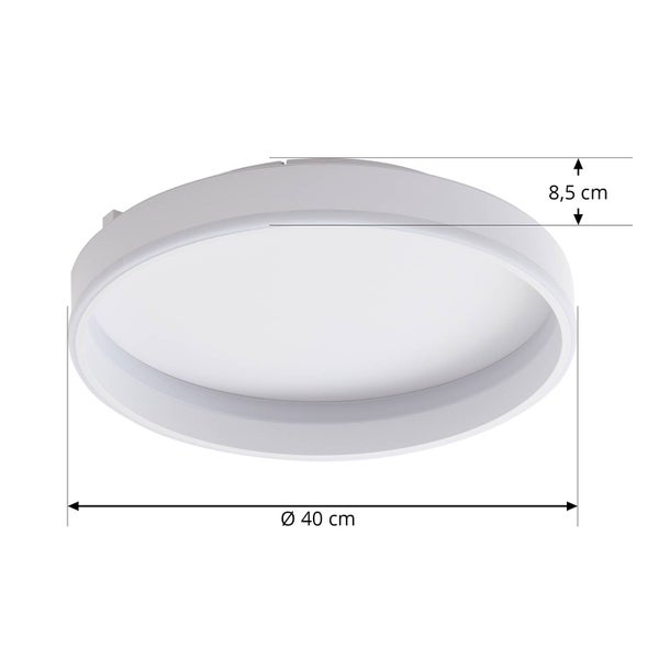 Lindby LED Smart Home Deckenlampe Yasmen dimmbar (Modern) in Weiß (1 flammig, ) - Deckenleuchte Lampe Wohnzimmerleuchte