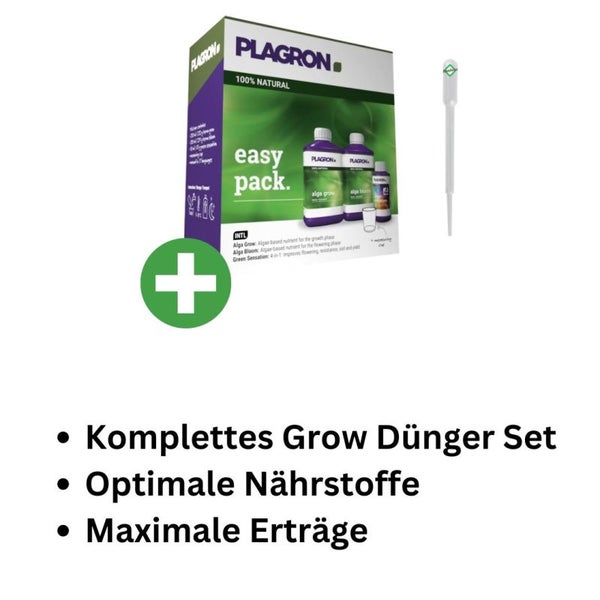 Plagron Easy Pack Natural – 3-teiliges Bio-Düngerset für kräftiges Wachstum & Blüte | Für Orchideen, Bonsai, Gemüse & mehr, inklusive Pipette & Messbecher