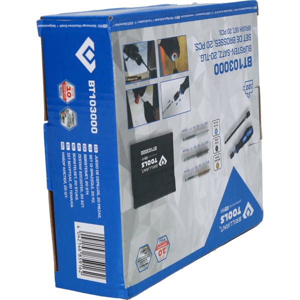 Brilliant Tools Bürstenset, 20-teilig, Verpackung