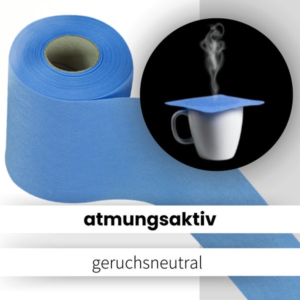 Sensalux Tischläufer, Länge: 25m, stoffähnliches Vlies, Breite: 15cm, Hellblau