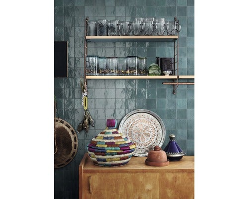 Wandfliese Marazzi Zellige Petrolio glänzend 10x10cm