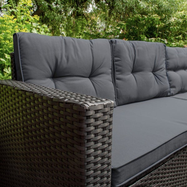 Polyrattan Gartenmöbel Set - Schwarz
