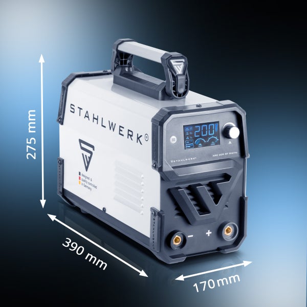 STAHLWERK Schweißgerät ARC 200 ST Digital MMA Elektroden E Hand Inverter 200 A