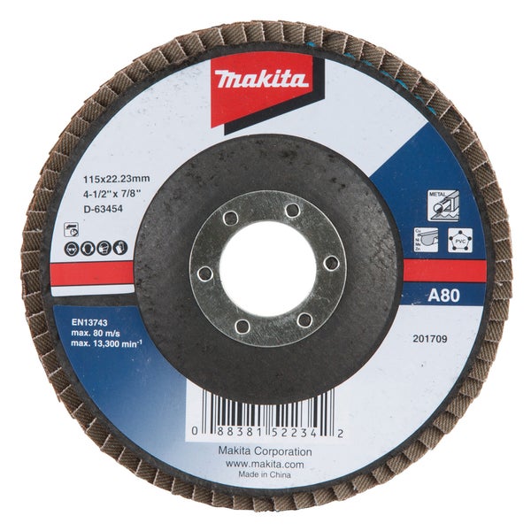 Makita Fächerschleifscheibe 115 mm A80 - D-63454