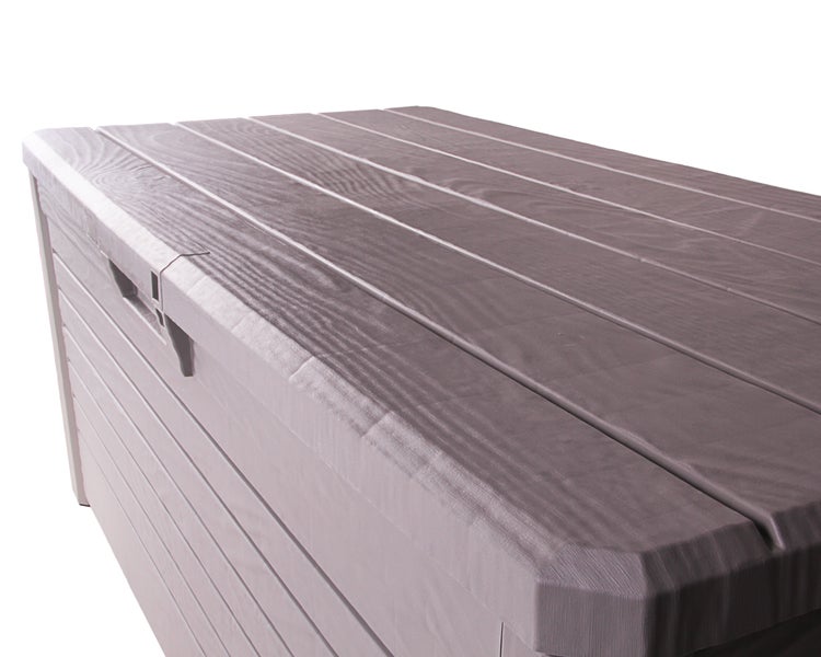 Ondis24 Kissenbox Sitztruhe Florida 550 L grau, Aufbewahrungsbox, Box