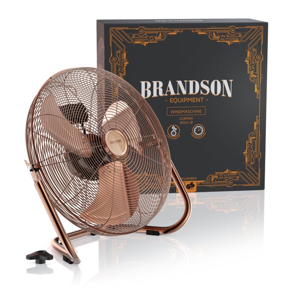 Brandson Windmaschine Retro Stil, Ventilator, Standventilator 30cm, Tischventilator Bodenventilator, hoher Luftdurchsatz robuster Stand