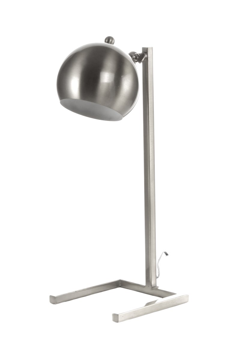 Moderne Tischlampe in Silber 50 cm | Wohnzimmer Esszimmer Leuchte