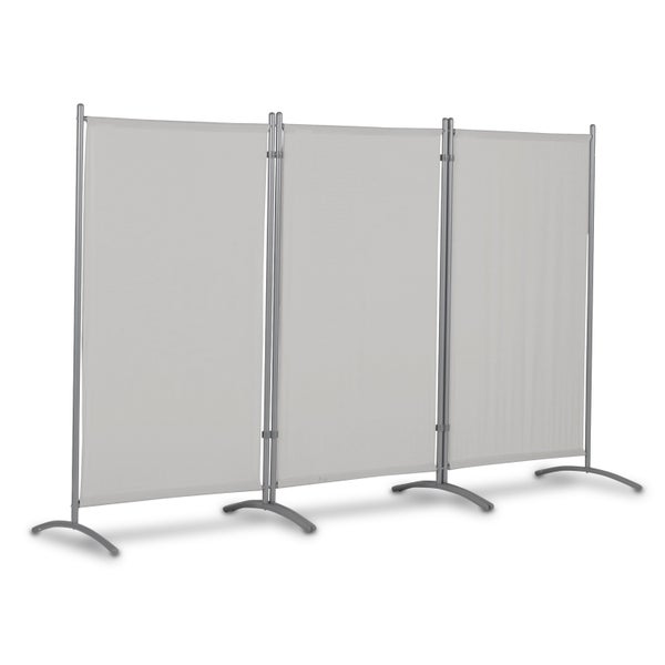 Stellwand 3-teilig, 260 x 156 cm, lichtgrau