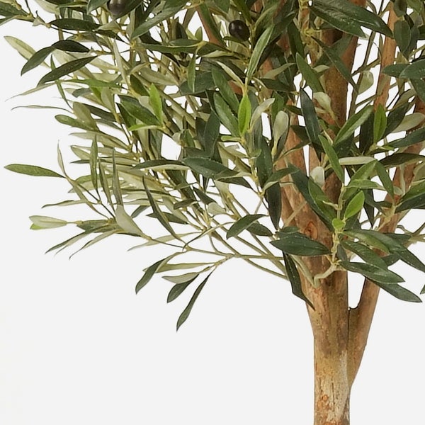 Künstlicher Eukalyptuszweig mit runden, graugrünen Blättern für die Dekoration.