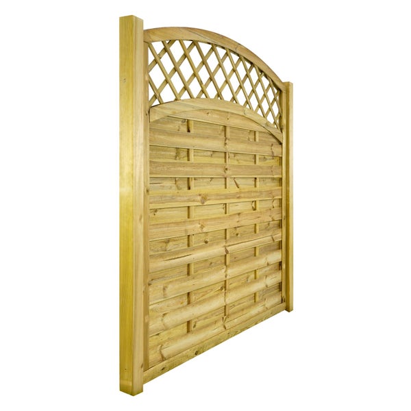 Holzzaun mit Rankgitter für den Garten