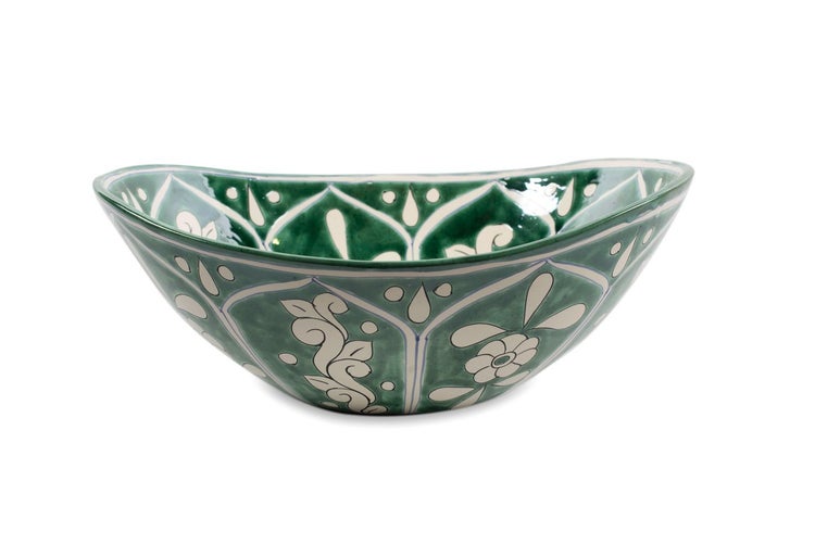 Dekorative Keramikschale mit floralem Muster