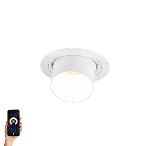 Smart Einbaustrahler weiß neigbar inkl. WiFi GU10 - Installa