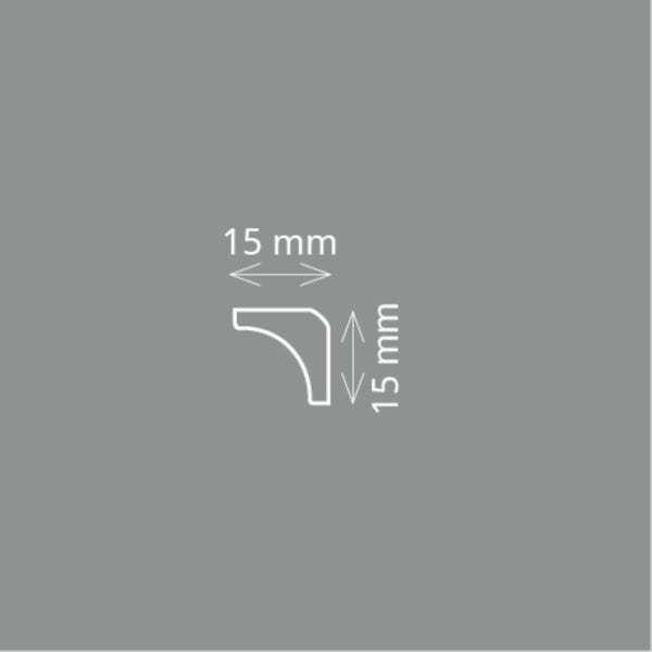 Zierleiste A 3 (16 x 16 mm), Länge 2m