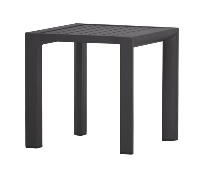 Beistelltisch Aluminium 45 x 45 cm anthrazit modern leicht für Garten Balkon Terrasse