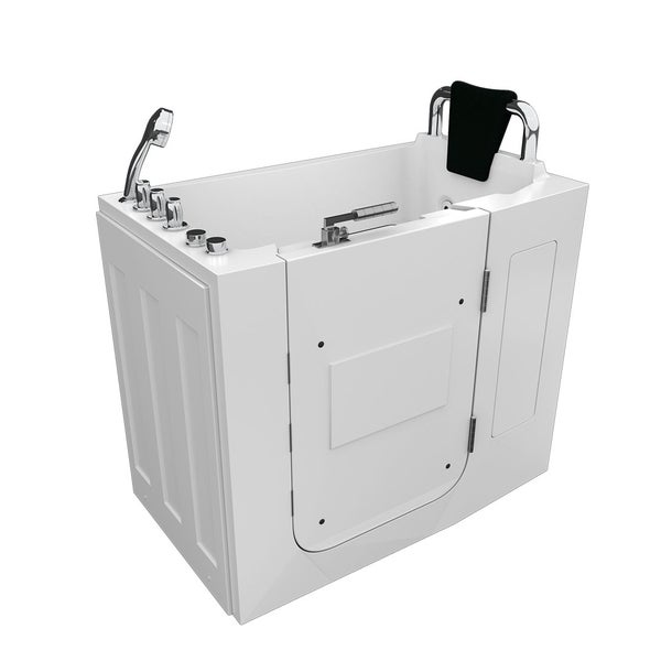 Sitzwanne Whirlpool Badewanne Tür S08WP-TH-C-R 110x68cm