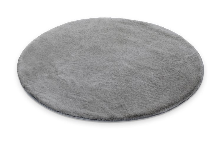 Badteppich Grau Emil WECONhome Basics 90 cm rund