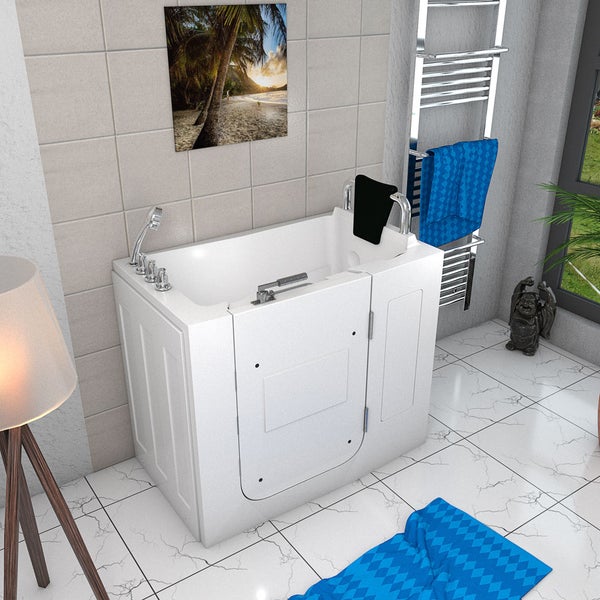 Sitzbadewanne Senioren Sitzwanne Tür S08-TH-B-R 110x68cm