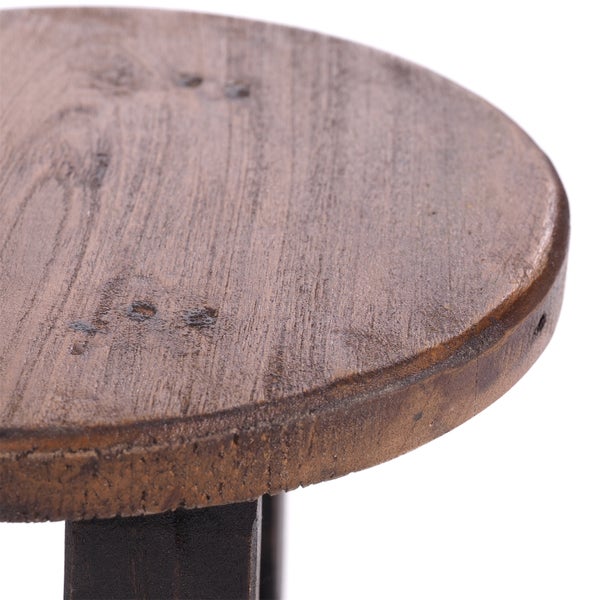 Pflanzenhocker Bern Mahagoni Massivholz 04 schwarz-natur