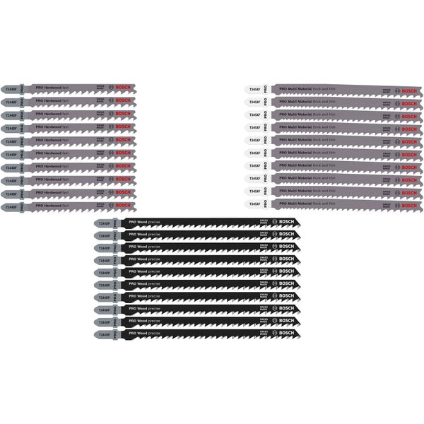 Verschiedene Stichsägeblätter von Bosch für Holz und andere Materialien