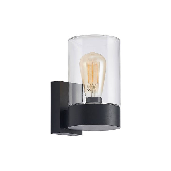 Arcchio Wandleuchte außen Liljana (Modern) in Schwarz aus Aluminium (1 flammig, E27) - Außenwandleuchten Wandlampe Led Außenlampe Outdoor für Außenwand/Hauswand Haus Terrasse & Balkon