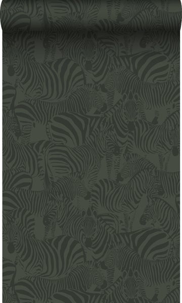 Origin Wallcoverings Tapete Zebras Dunkelgrün - 50 x 900 cm - 347913