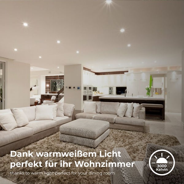Modernes Badezimmer mit Dusche und IP65 Schutz für staub- und strahlwassergeschützte Beleuchtung