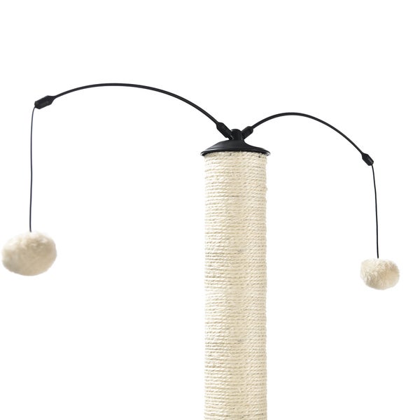 Home Deluxe - Kratzbaum FURRY - Farbe: Beige, Maße: 174 x 49 x 60 cm, Material: Polyester, Sisal, Gestell: MDF I Katzenbaum Kratzpfosten