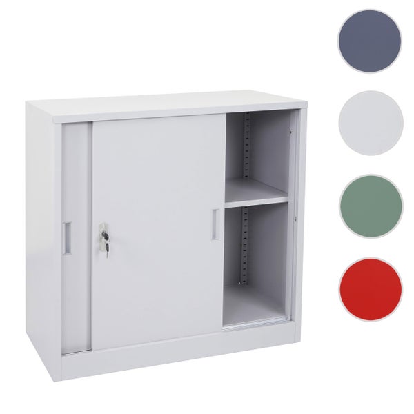 Stahlschrank mit Schiebetüren und Schloss