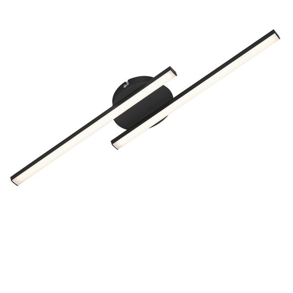 LED Deckenleuchte Deckenlampe 2-flammig 12 W Schwarz 3000K Metall Briloner