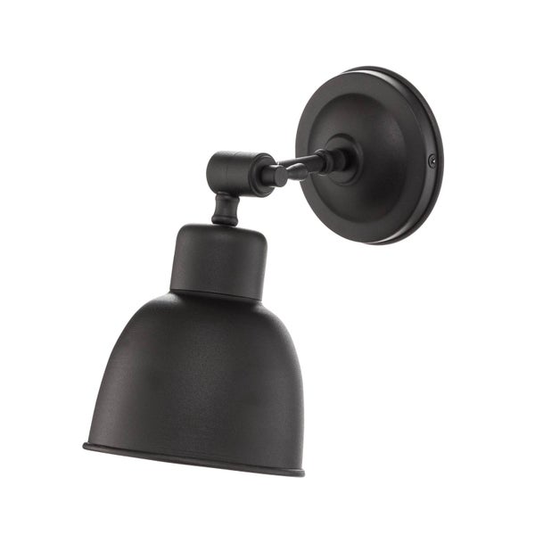 Euluna Wandleuchte, Wandlampe Innen Emoti (Vintage Industriell) in Schwarz aus Metall (1 flammig E27) - Wandstrahler Wandbeleuchtung Schlafzimmer / Wohnzimmer Wohnzimmerleuchte
