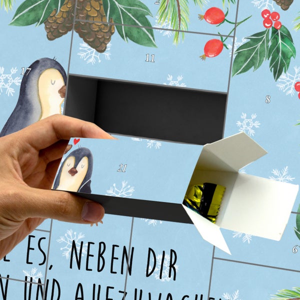 Mr. & Mrs. Panda Befüllbarer Adventskalender Pinguine Einschlafen - Blau Pastell