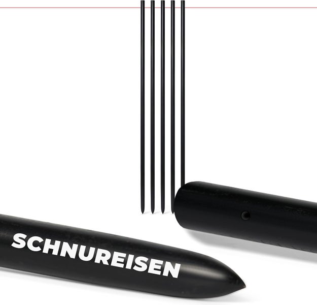 Schnureisen aus Stahl mit Spitze für Markierungsarbeiten im Garten- und Landschaftsbau.