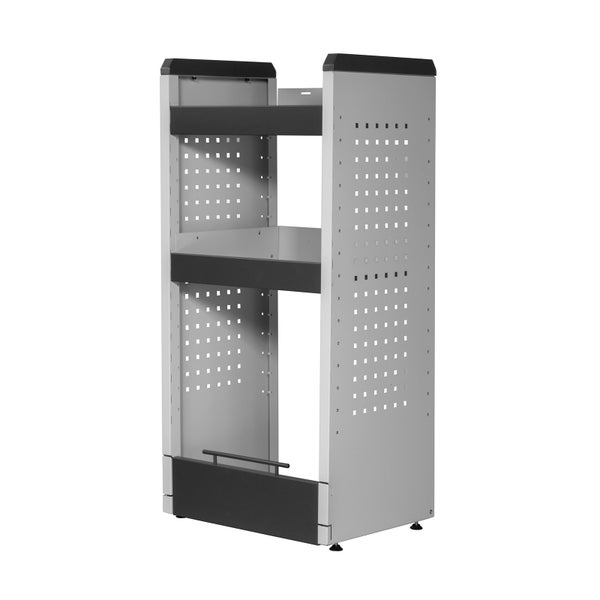 PROREGAL Fahrzeugregal KFZ | 2 Ebenen | HxBxT 110x52x40cm | Lichtgrau/Anthrazit | Autoregal, Einbauregal, Kofferregal