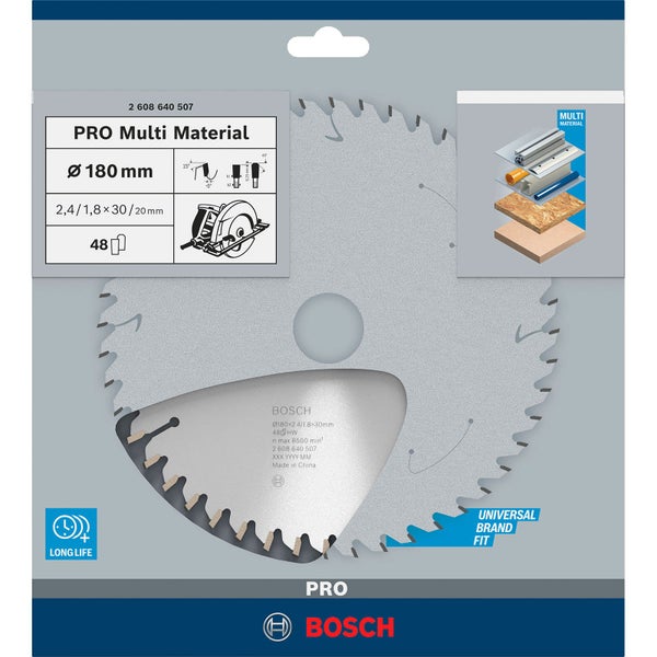 Bosch Pro Multi Material Sägeblatt mit 180 Millimeter Durchmesser