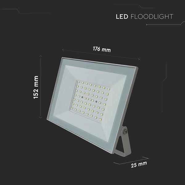 LED-Strahler mit den Maßen 176 mm x 152 mm x 25 mm