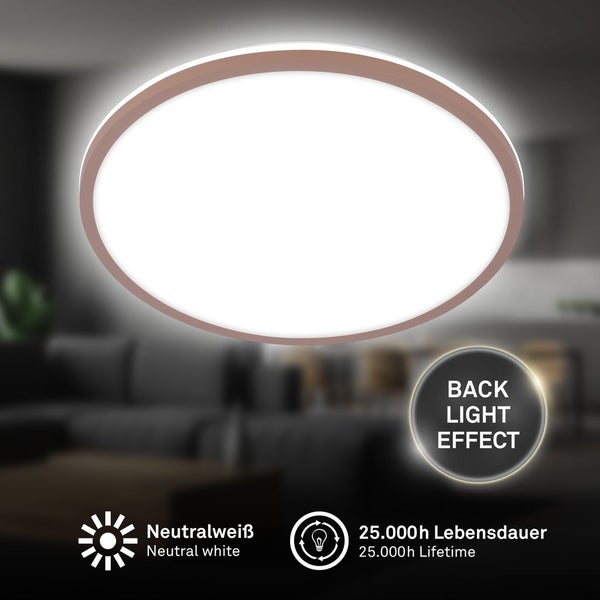 LED Deckenlampe Deckenleuchte Wohnzimmer Backlight Neutralweiß Flur