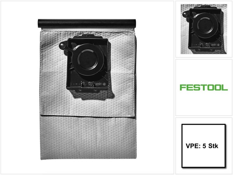Festool FIS-CT 26 Longlife Filtersack - 5 Stück ( 5x 496120 ) für CT / CTL 26 Absaugmobil