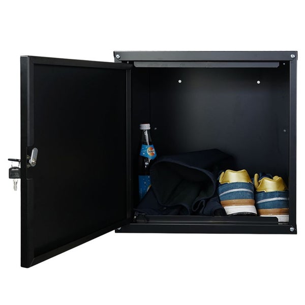PROREGAL Mega Deal 8x Schließfachwürfel Cubic XL, HxBxT 45x45x45 cm, Schwarz