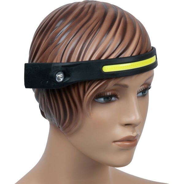 KS Tools COB LED Stirnlampe mit weißem und rotem Licht, 270 Grad Ausleuchtung, Bewegungssensor und USB-C Anschluss in der Originalverpackung.