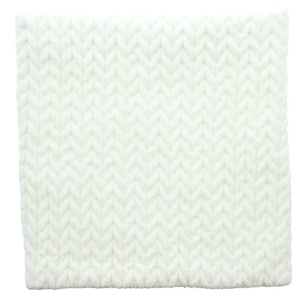 FRANK FLECHTWAREN | Kissenhülle Zopfmuster, creme, POLYESTER, 45 x 45 cm, ohne Füllung, passendes Innenkissen Art. Nr. 33.016.8