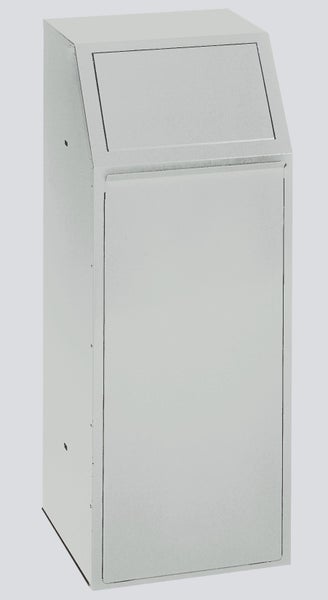 PROREGAL Robuster Wertstoffsammler Mit Einwurfklappe Selbstschließend 68 Liter HxBxT 100 x 40 x 40 cm Verzinkter Stahl Grau